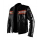 Bill Goldberg Black Biker Leather Jacket